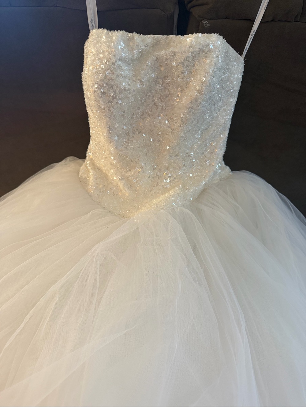 Oleg Cassini Beaded Wedding Dress - Picture 5 of 10